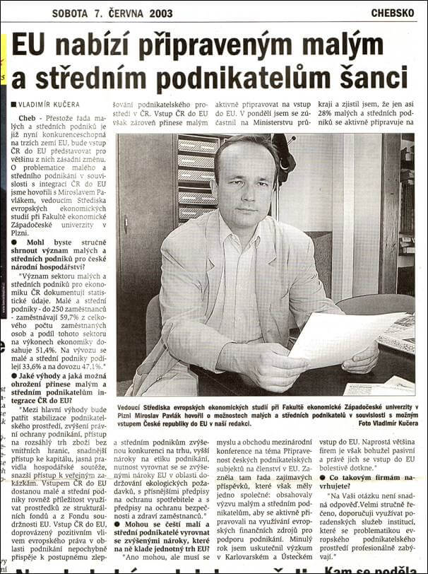 Chebský deník. Příloha: Chebsko. 7. června 2003